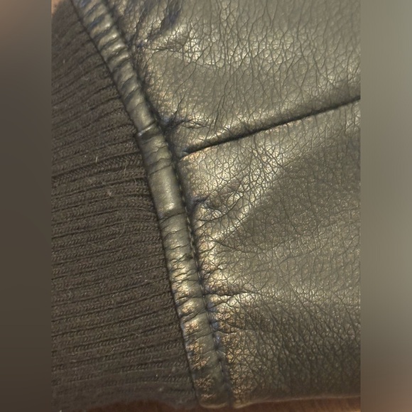 Brown Levi’s Faux leather Aviator bomber jacket. - Picture 4 of 7